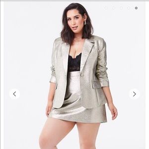 Forever 21+ Metallic Mini Skirt